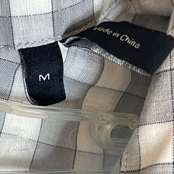 🆕 THEORY Button Up Plad Shirt Size M - Picture 5 of 5